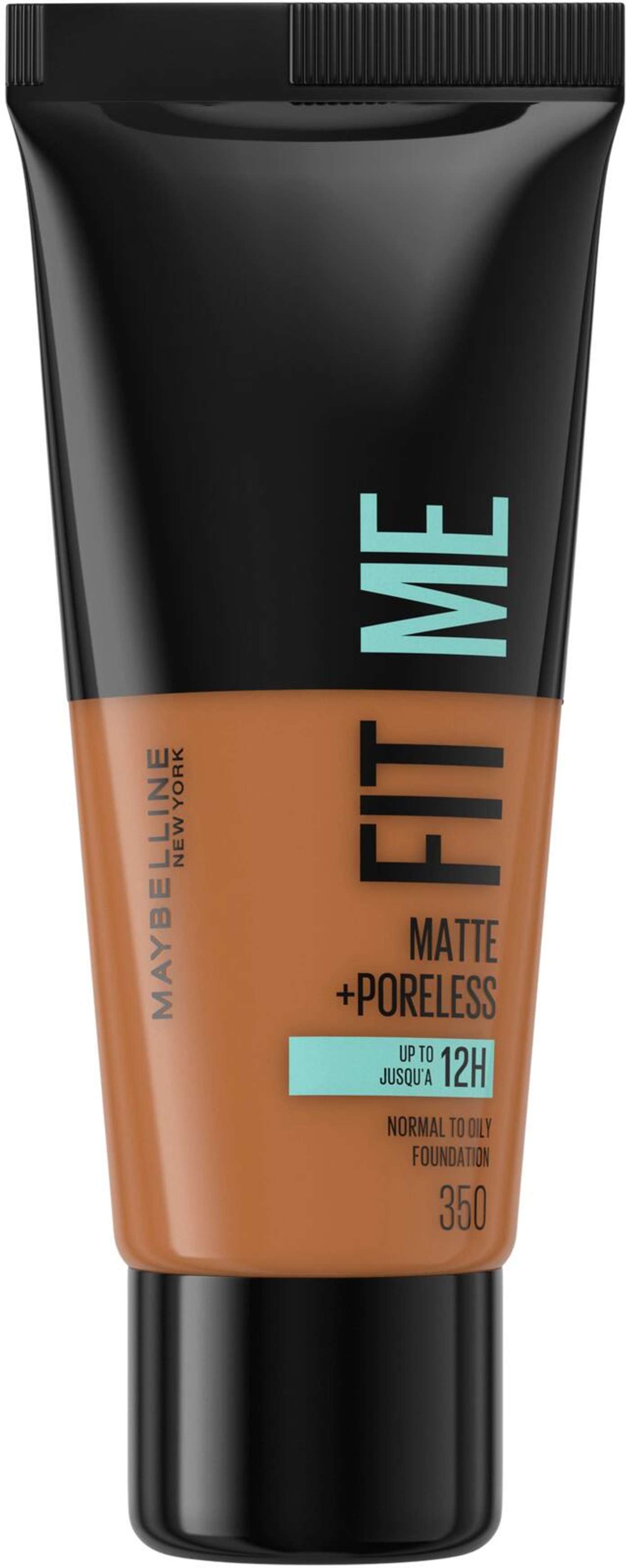 Maybelline New York Fit Me Матовый + пористый тональный крем 350 Карамель 30 мл (цвет Карамель)