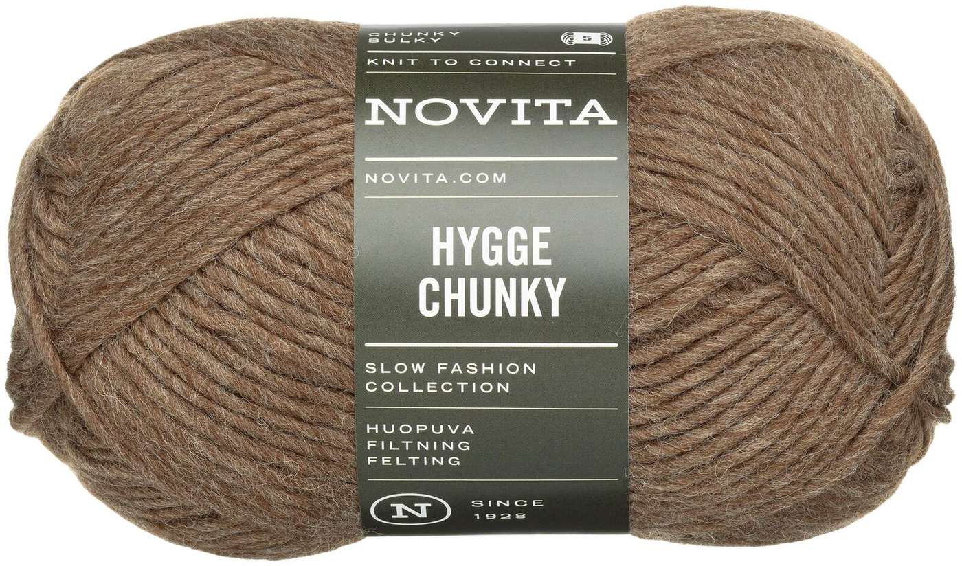 Пряжа Novita Hygge Chunky 100 г Лесной гриб 068 (цвет лесной гриб)