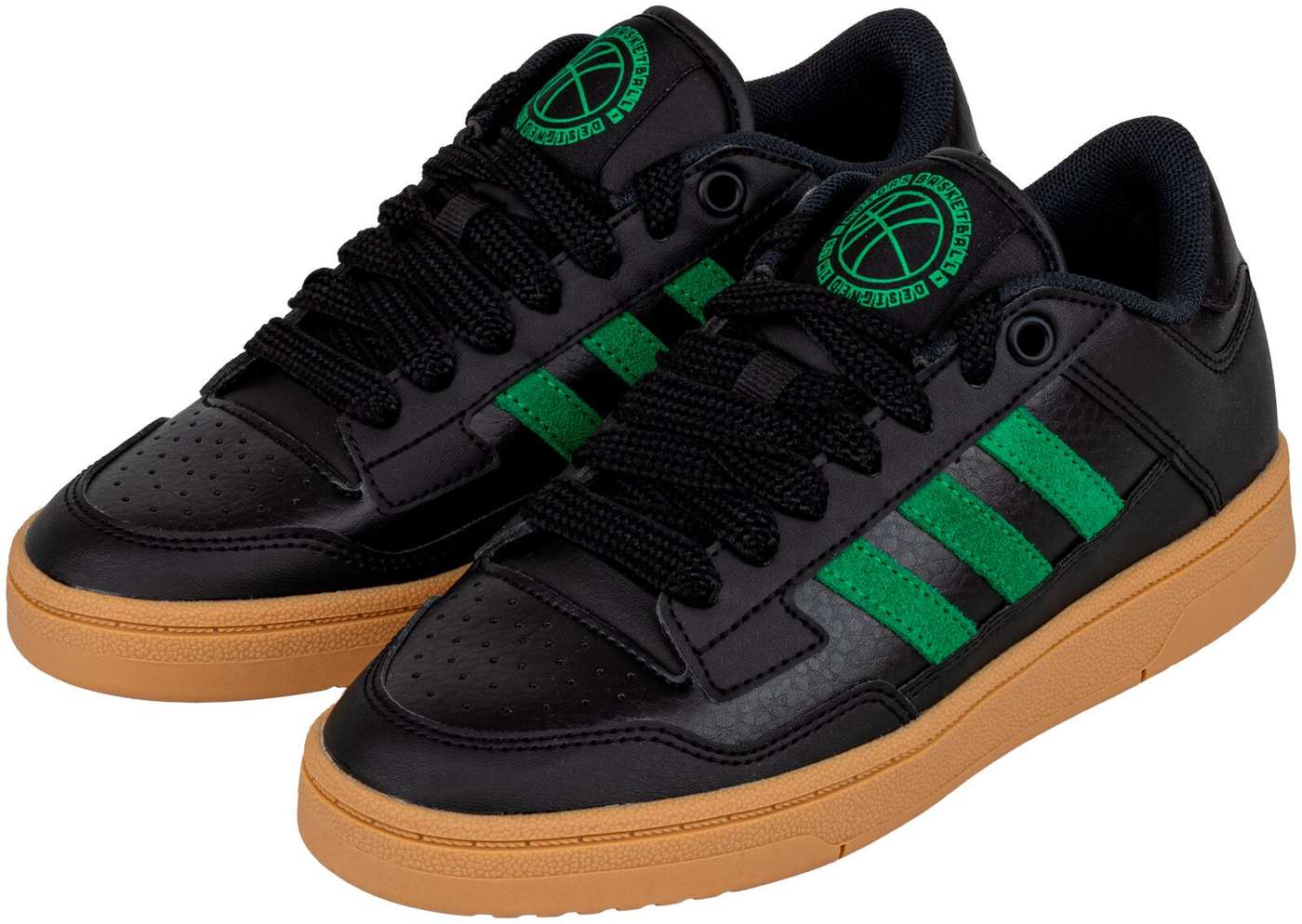 Детские кроссовки adidas Rapid Court Low JR3179 (размер 3 , 5, цвет ЧЕР / Зеленый)