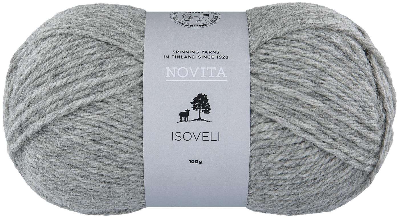 Пряжа Novita Isoveli 100 г камень (цвет Камень)