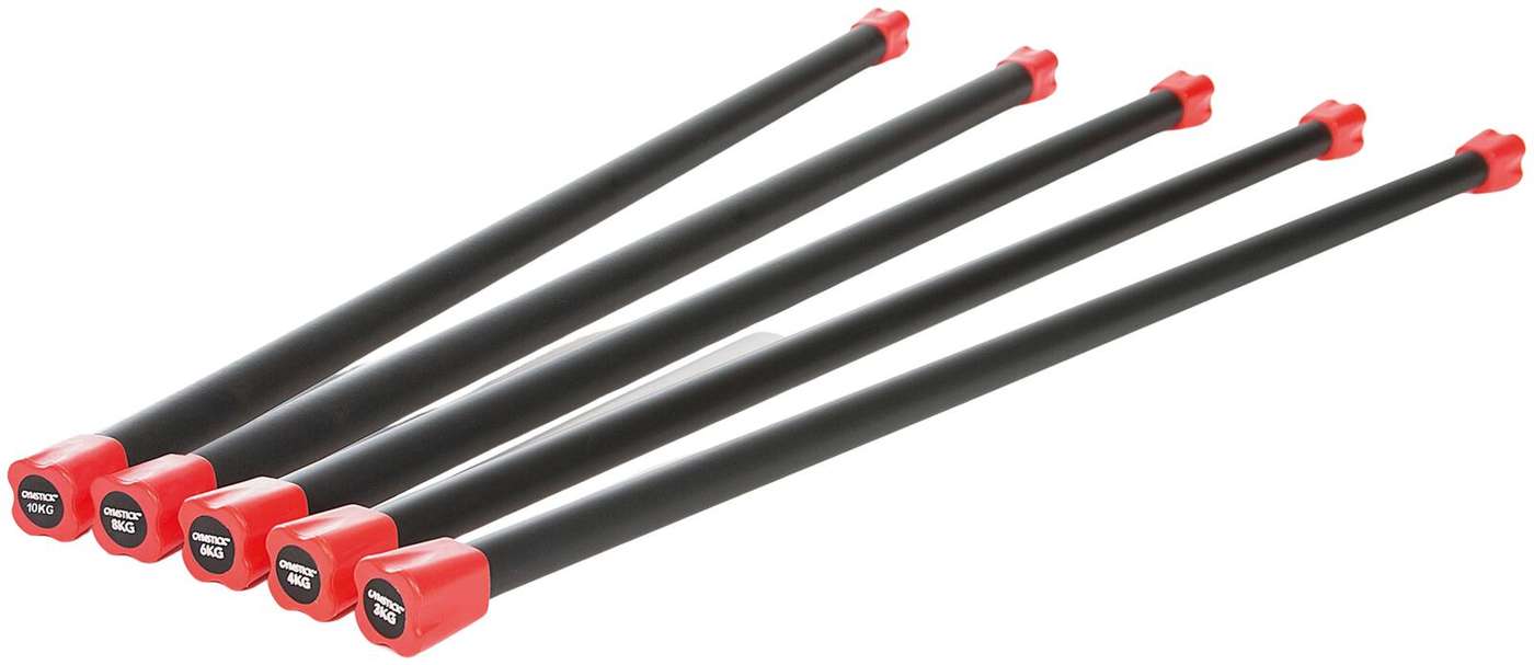 Аэробный гриф Gymstick 10 кг (цвет Черный , Красный)