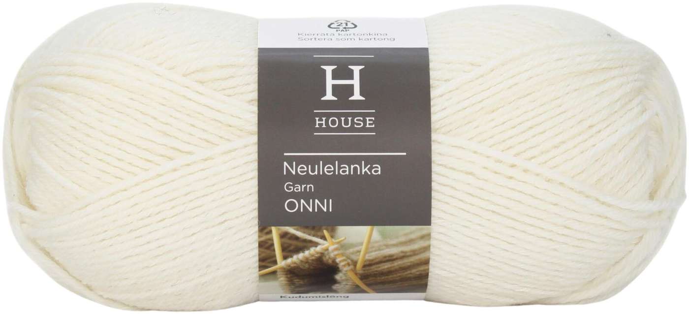 Пряжа для домашнего вязания Onni 100 г Off White 2378 (цвет от белого)
