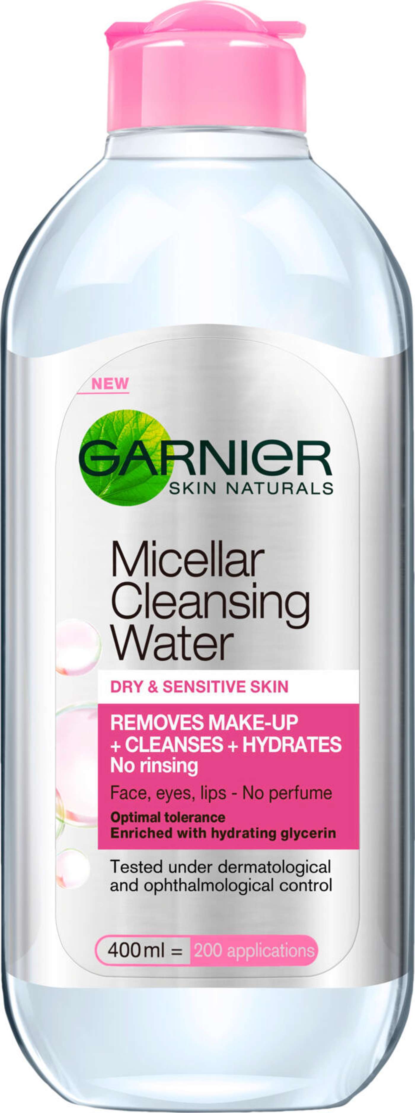 Мицеллярная очищающая вода Garnier SkinActive для сухой и чувствительной кожи 400мл