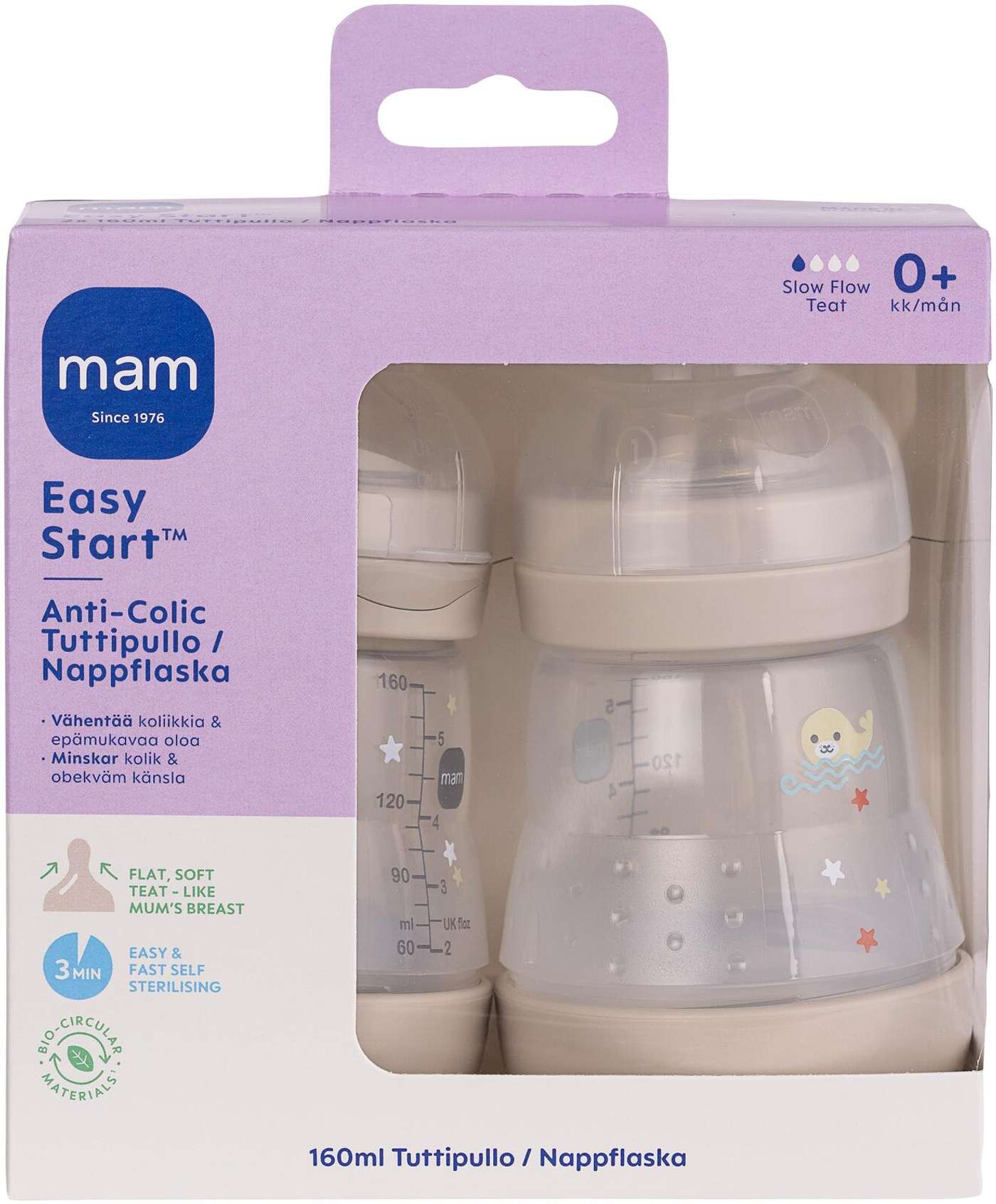 MAM Easy Start - Детская бутылочка Anti-Colic 2x160 мл