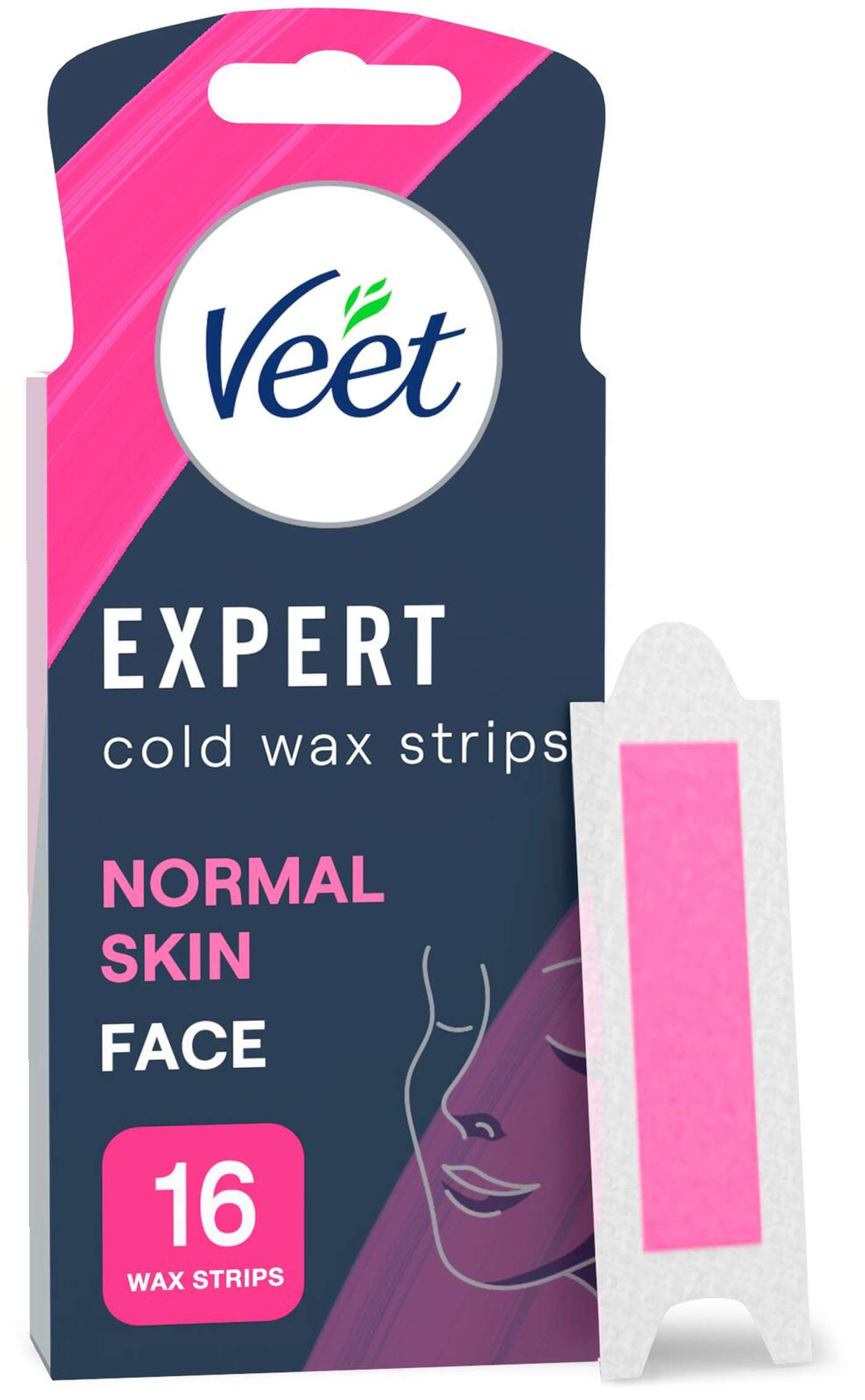 Veet Expert Холодные восковые полоски для лица 16 шт.