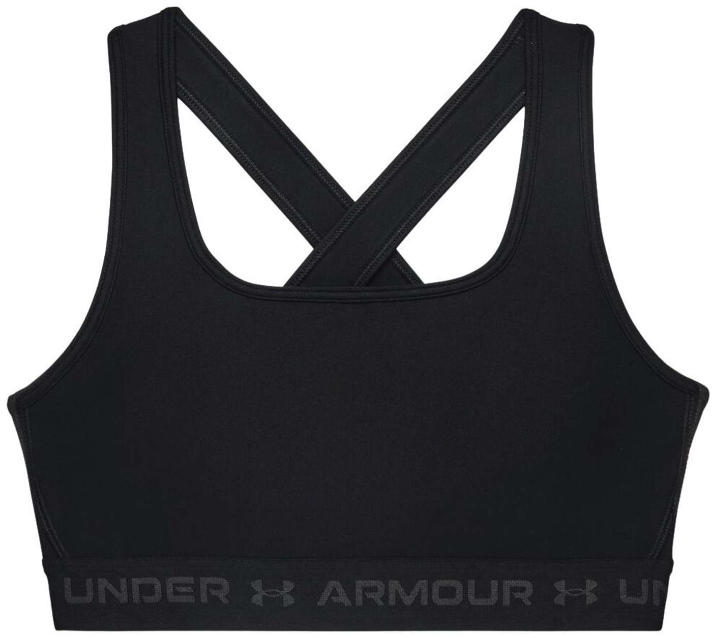 Женский бюстгальтер Under Armour Top Crossback Mid bra 1361034 (размер М, цвет черный)