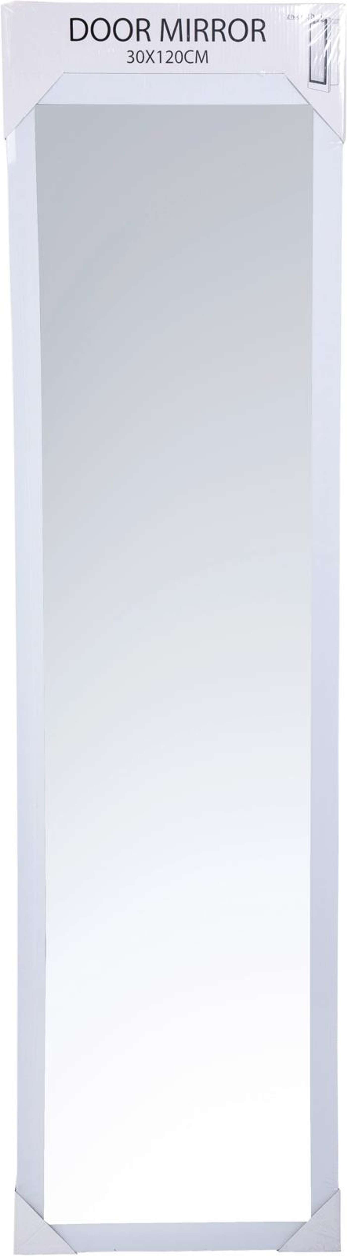 Дверное зеркало Art Link 30 x 120 см белое (цвет белый)