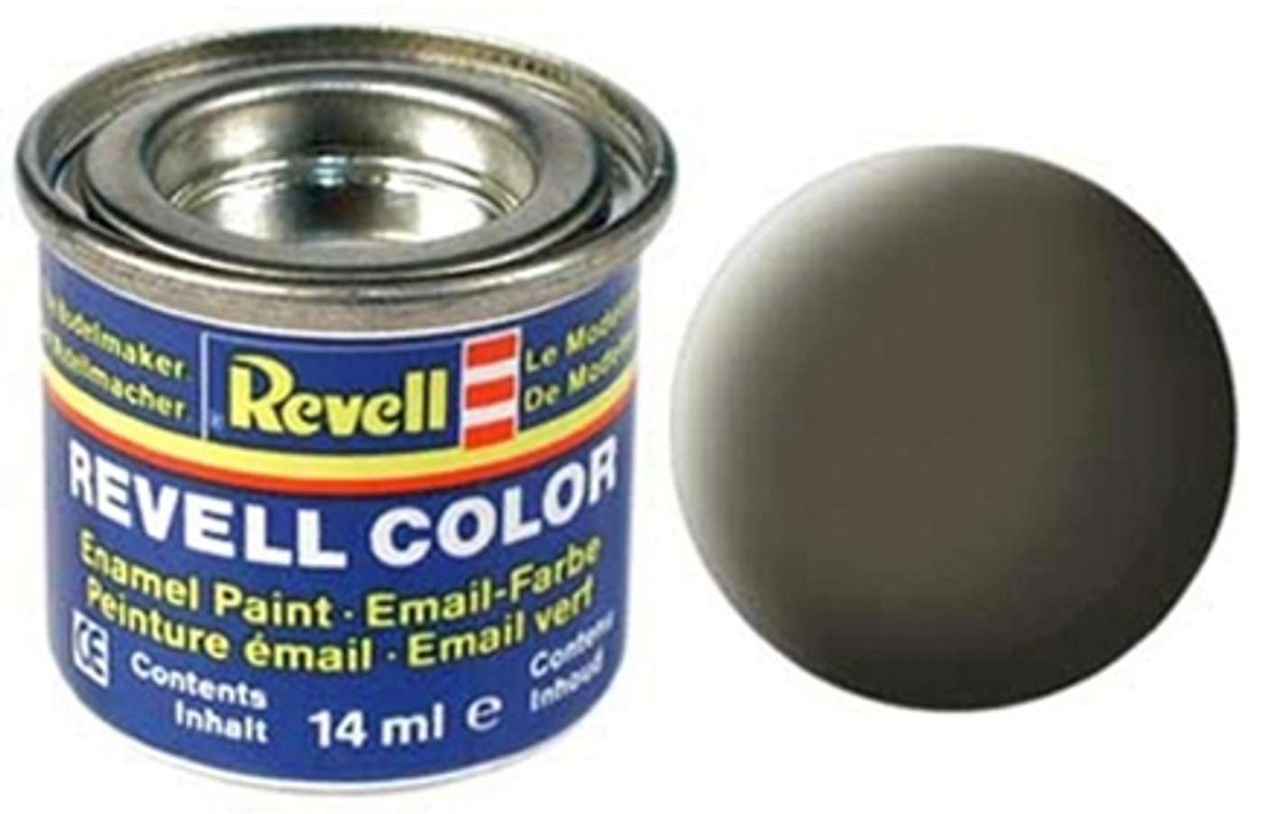 Краска Revell 14мл 46 оливковый нато матовая (цвет оливковое нато)