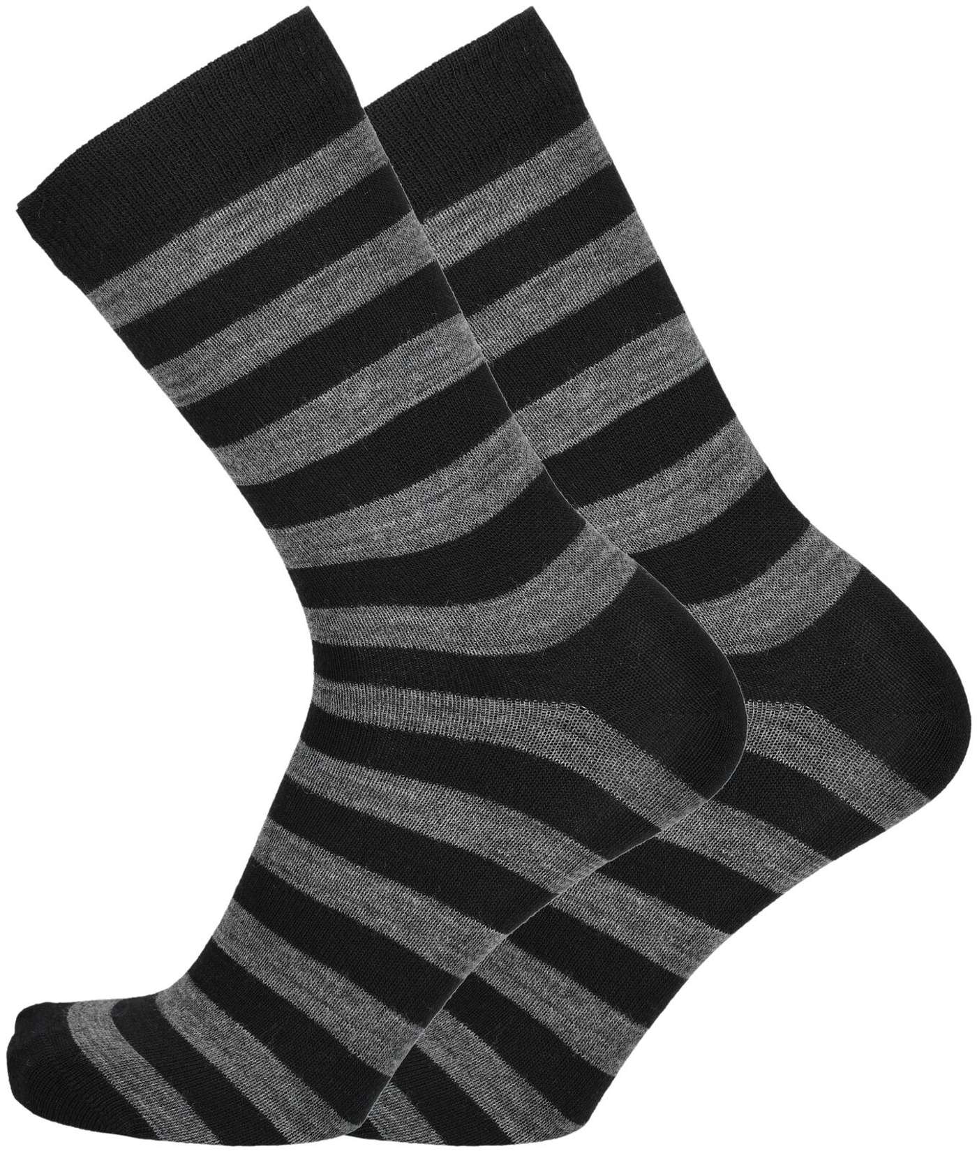 Мужские носки Sockmasters из шерсти мериноса Tasaraita (размер 40-42, цвет черный)