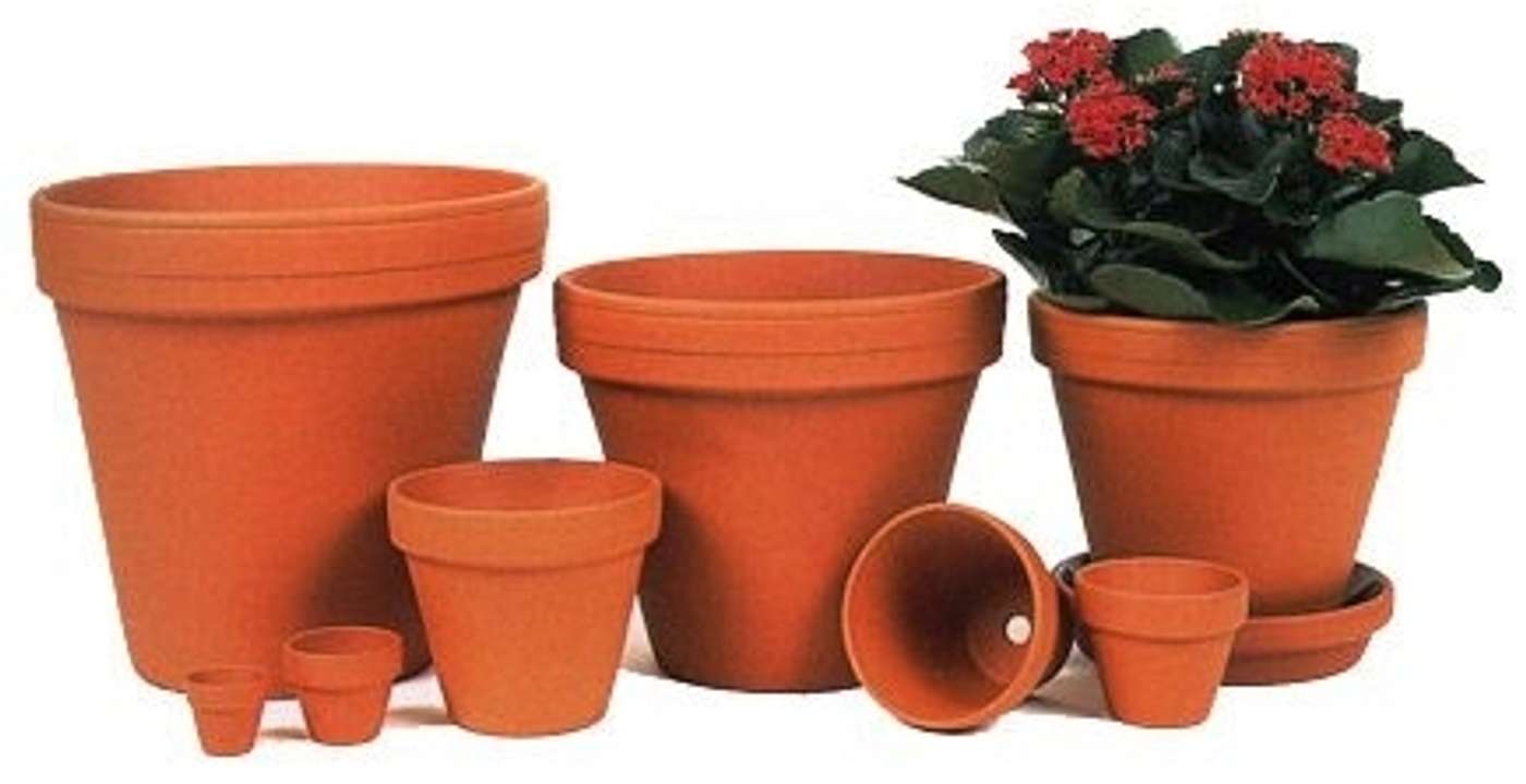 Глиняный горшок Scan-Pot 26 см терракотовый (цвет ТЕРРАКОТА)