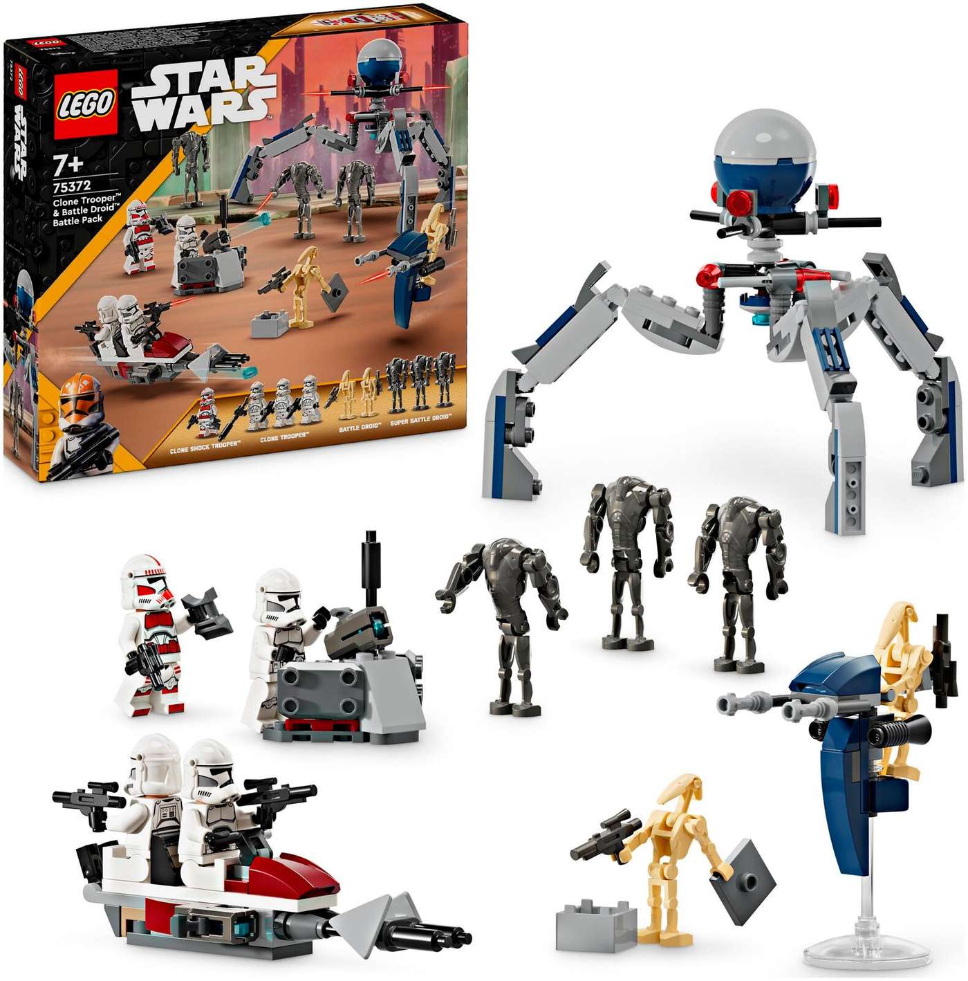 LEGO® Star Wars TM 75372 Боевой набор клонов-воинов и дроидов