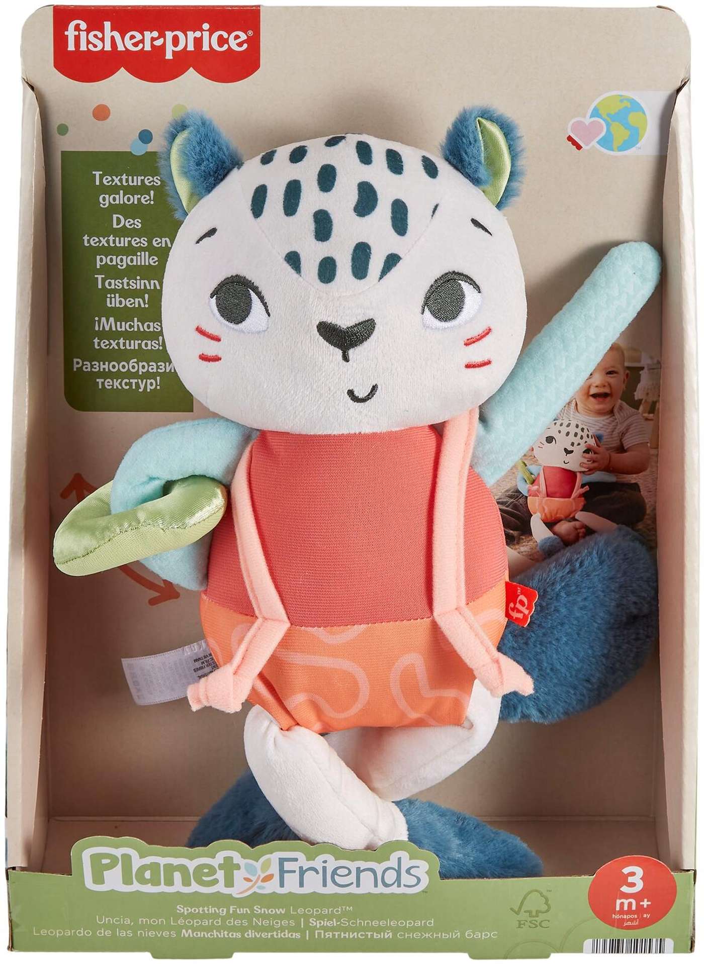 Мягкая игрушка Fisher-Price Spotting Fun снежный барс