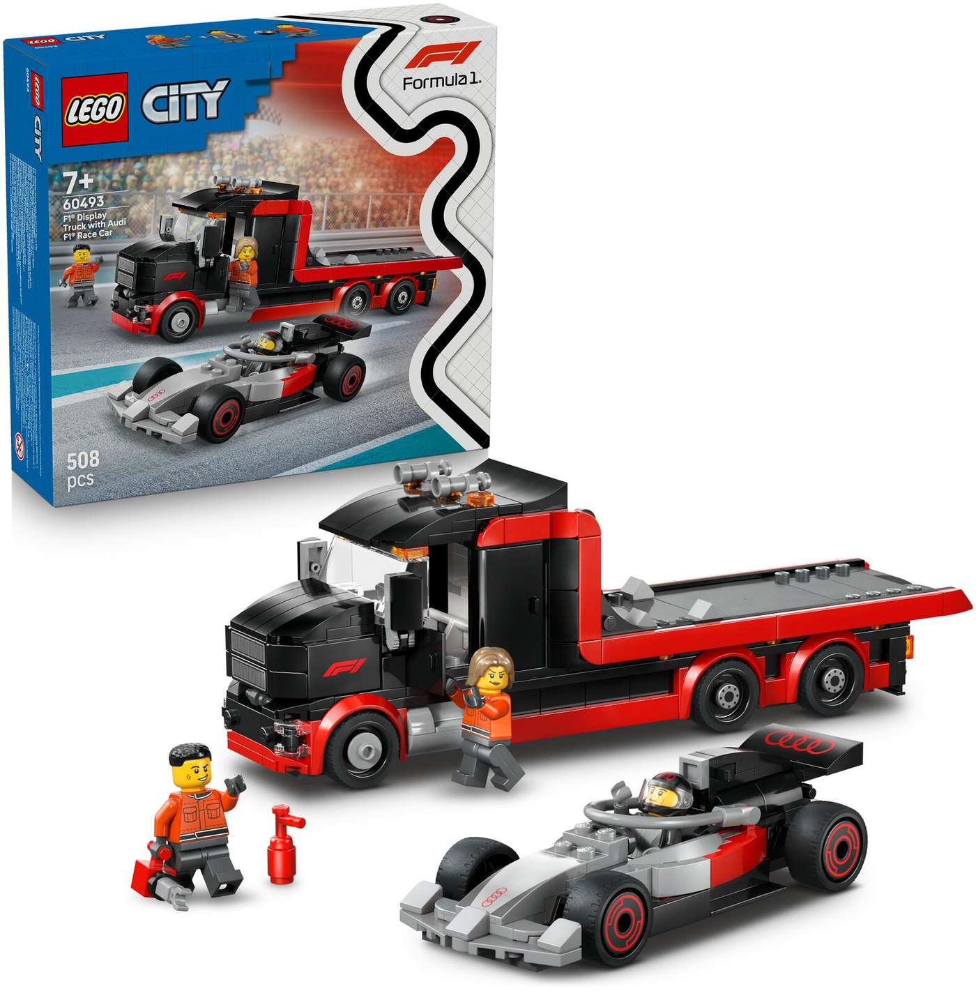 LEGO® City Formula 1 (60493) Транспортер F1® и гоночный автомобиль Audi F1®