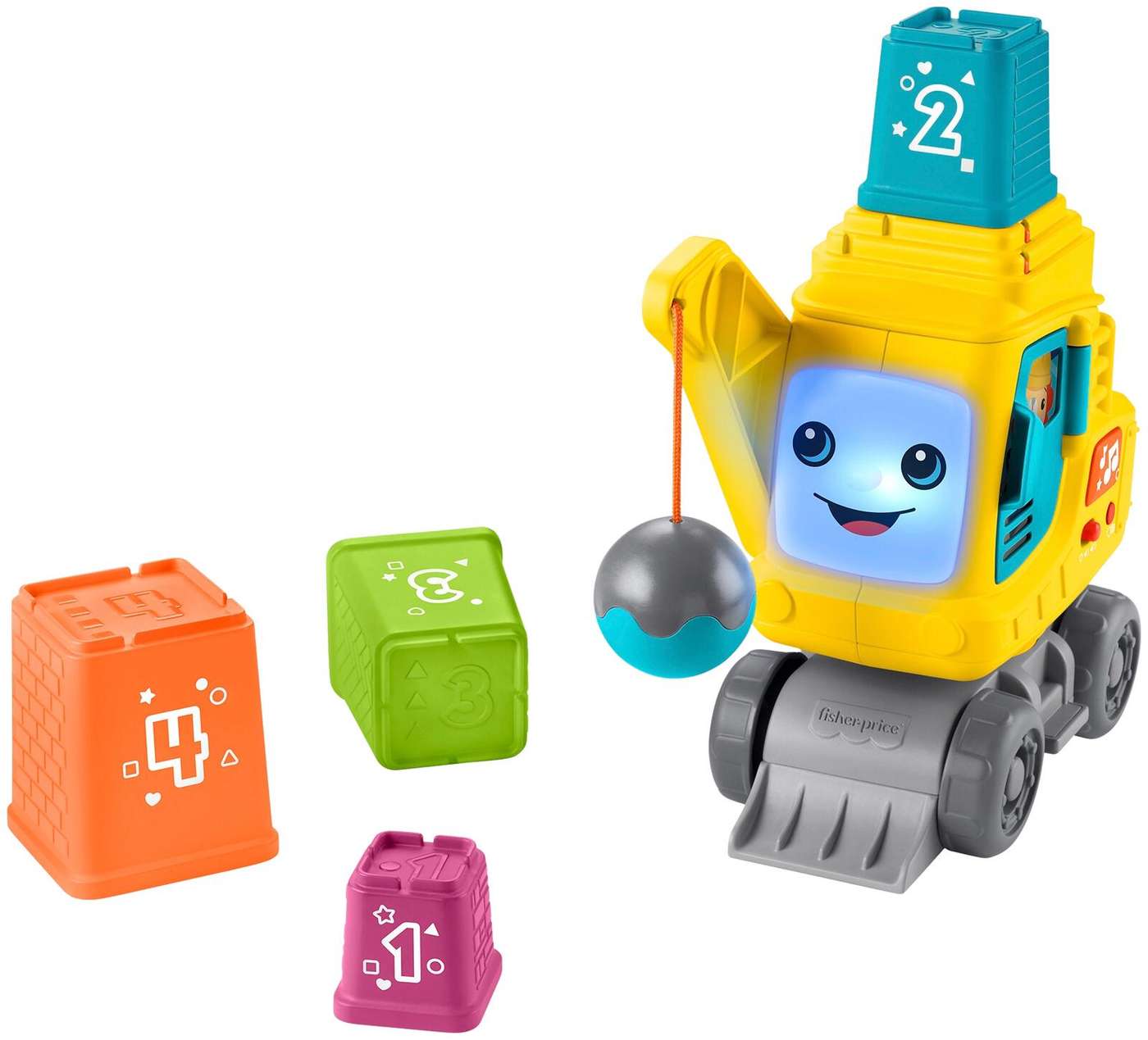 Подсчетчик и штабельный кран Fisher-Price - Экскаватор