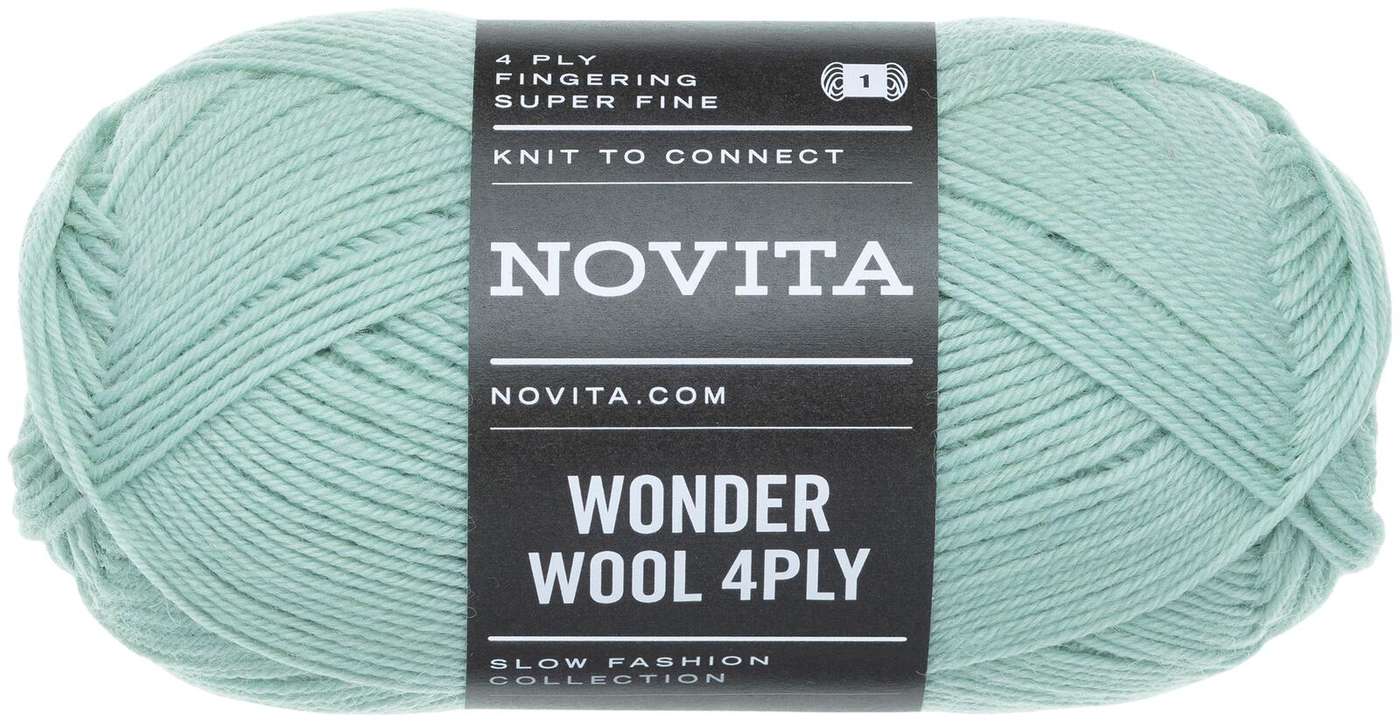 Пряжа Novita Wonder Wool 4PLY 50 г капустная бабочка 305 (цвет капустная бабочка)