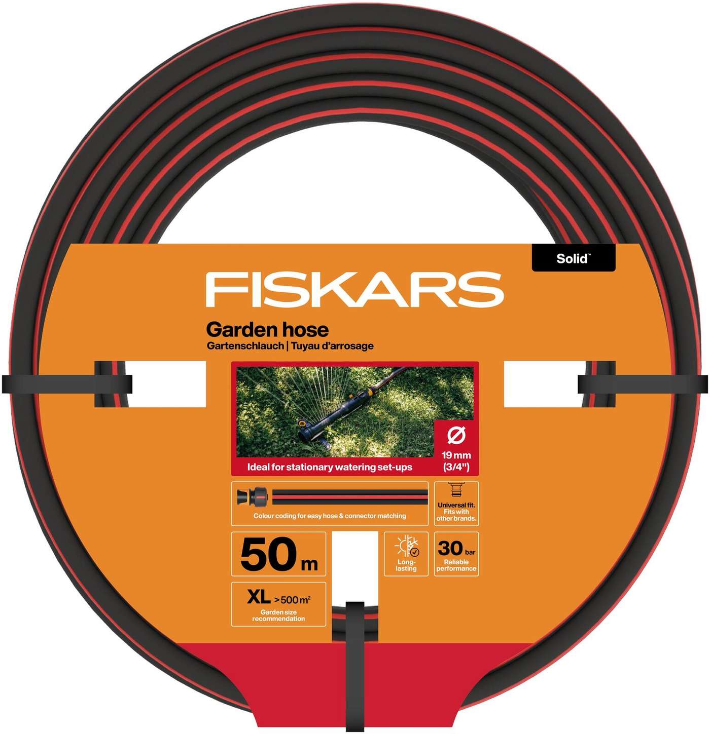 Садовый шланг Fiskars 19 мм (3 / 4 дюйма), 50 м, сплошной