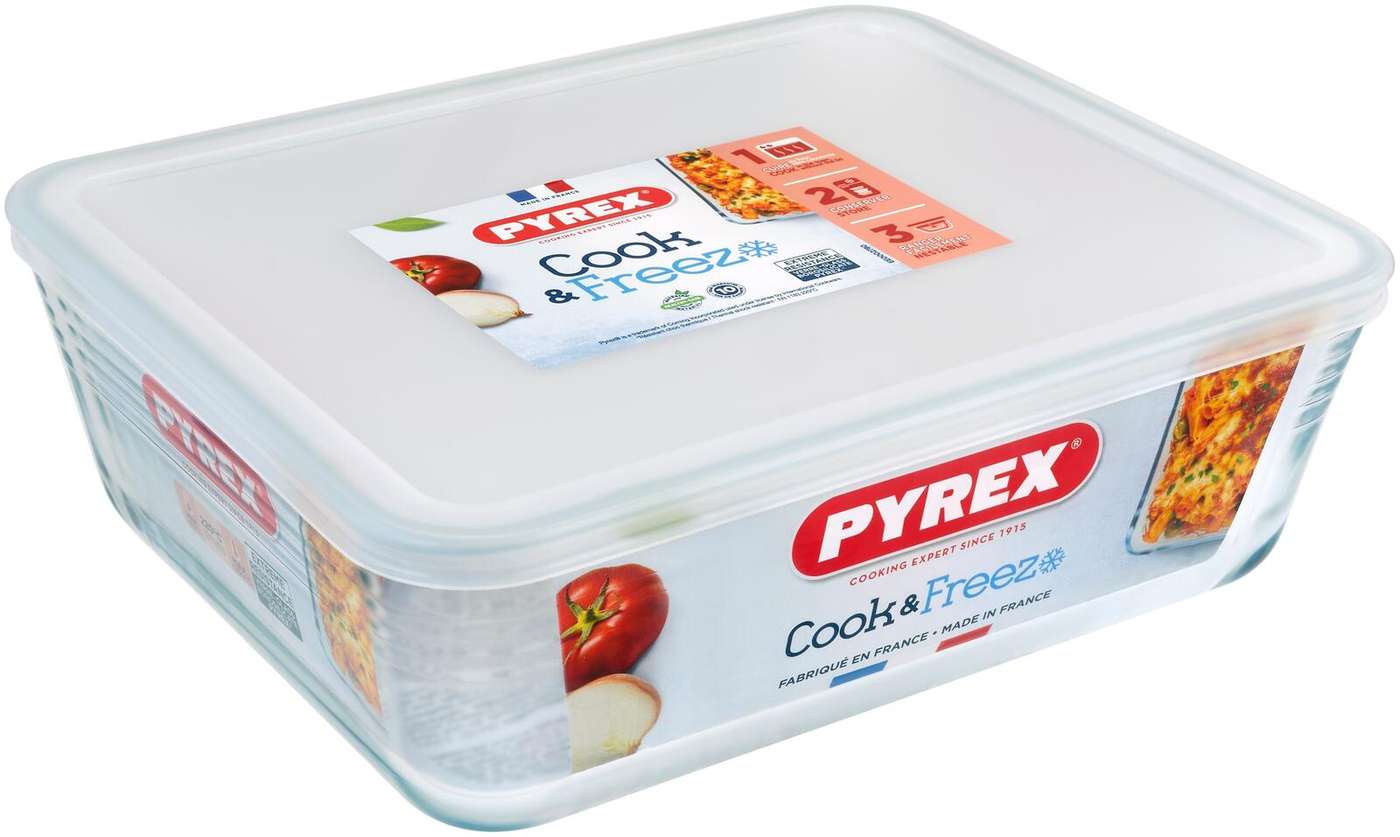 Стеклянная форма Pyrex Cook & Freeze с крышкой 27x22см (цвет Прозрачный)