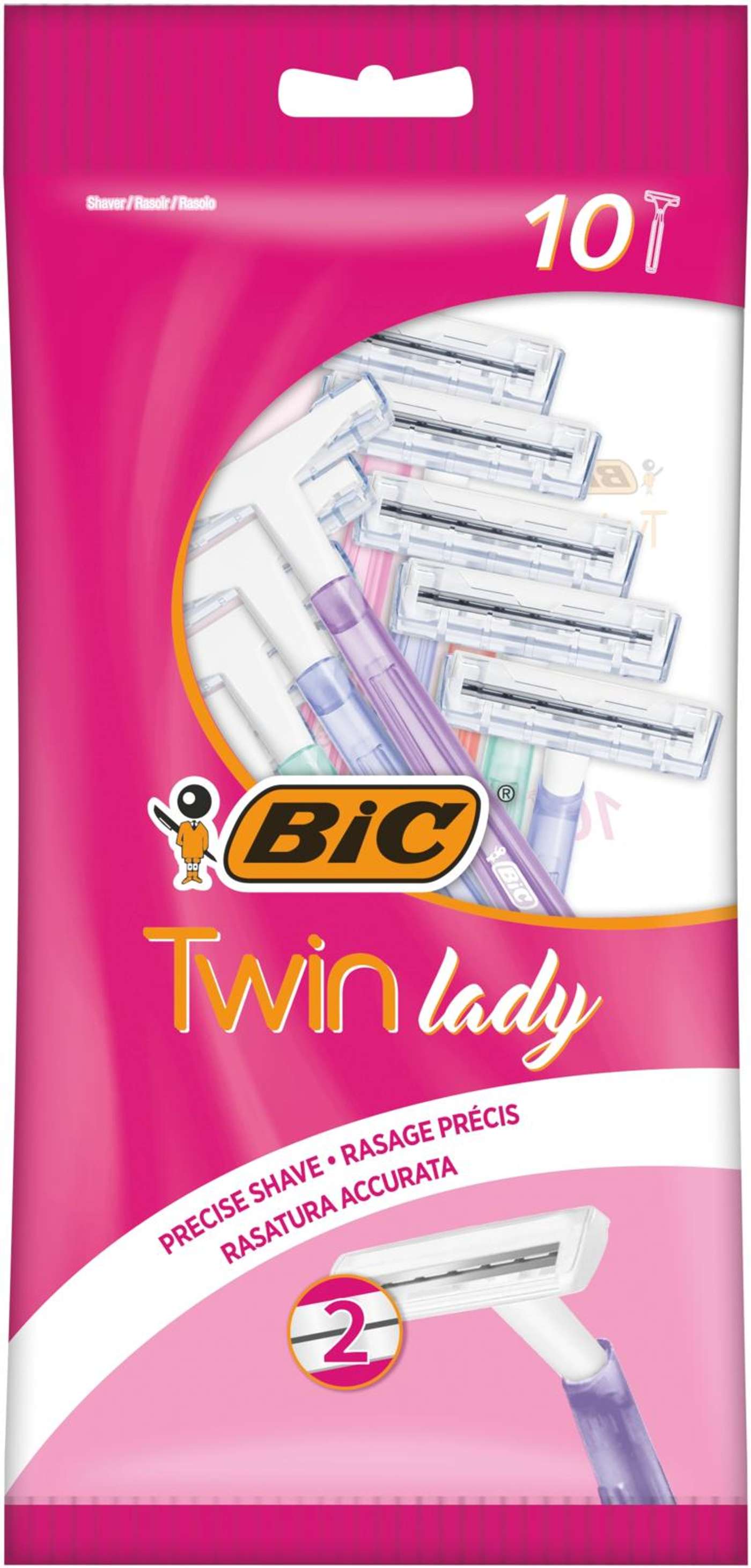 Лезвия с ручкой BIC Twin Lady, 10 шт.