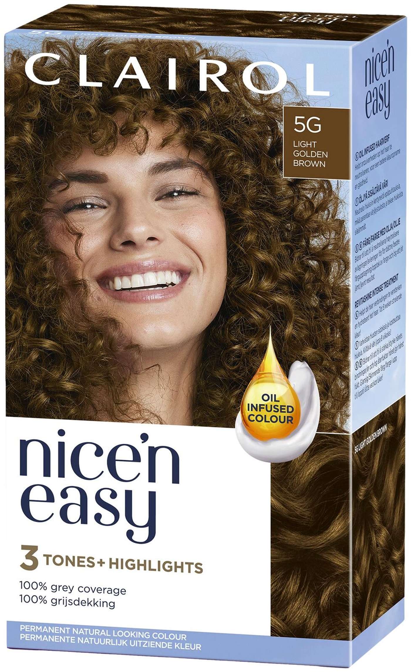 Стойкая краска Clairol Nice'n Easy 5G золотисто-коричневый