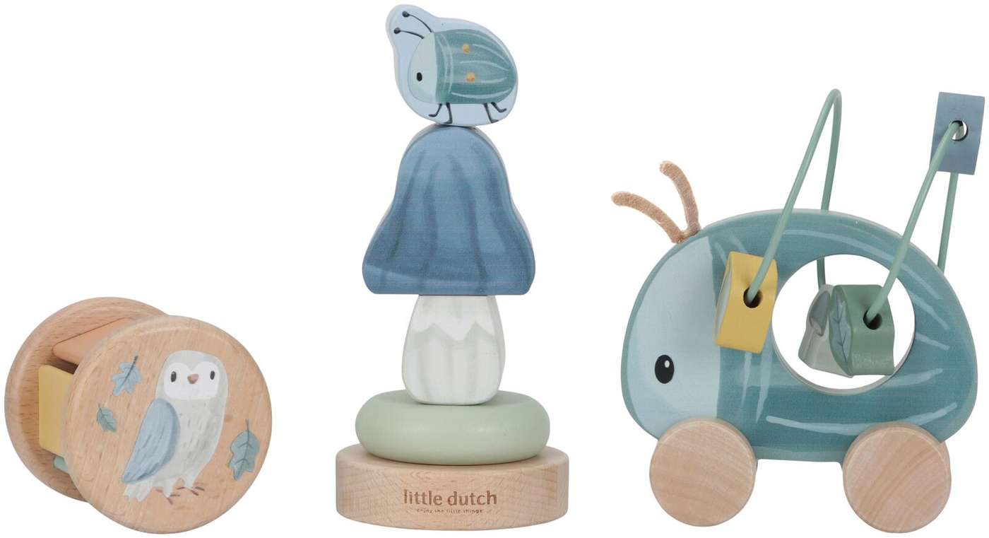 Подарочный набор Little Dutch Forest Friends из 3 частей, дерево