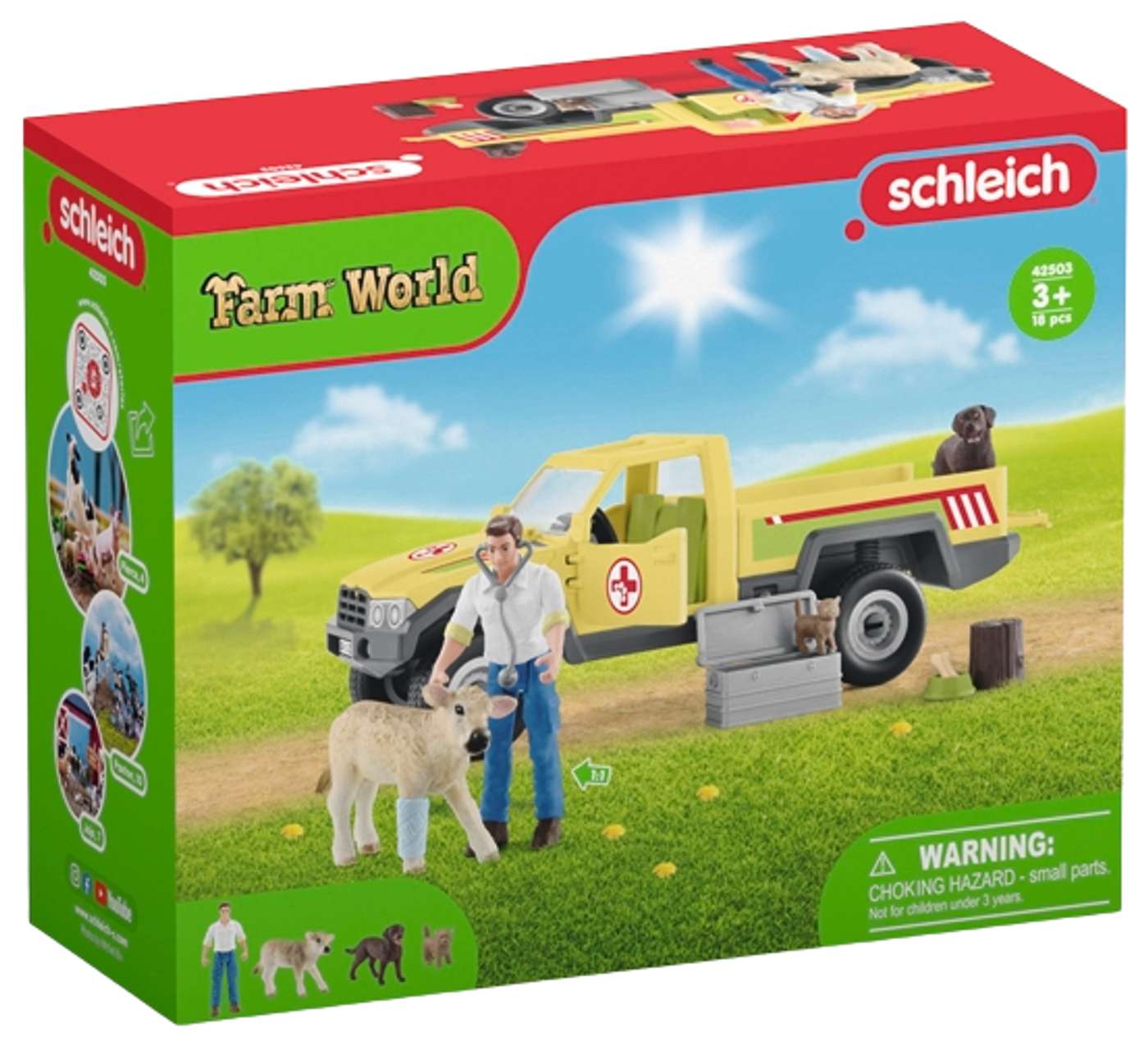 Визит ветеринарного врача Schleich на игровой комплекс фермы