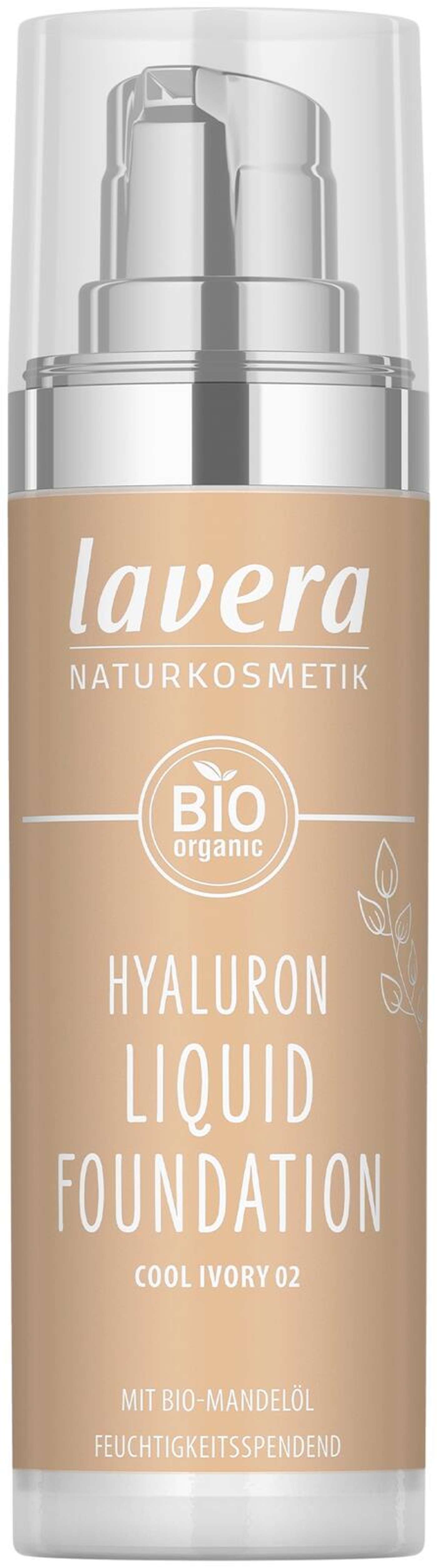 Жидкая тональная основа Lavera Hyaluron -Cool Ivory 02- 30 мл (цвет Прохладный цвет слоновой кости 02)