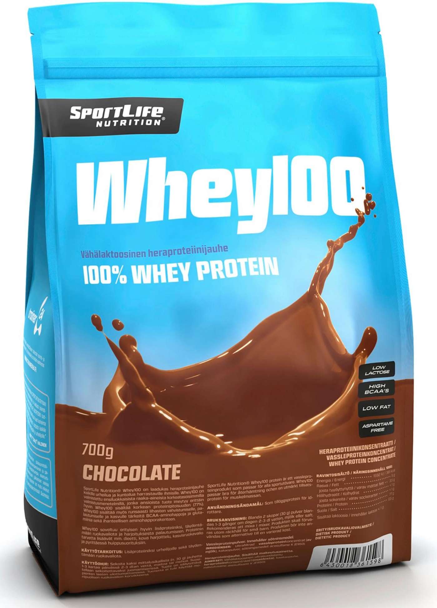 SportLife Nutrition Whey100 700 г шоколадный порошок сывороточного протеина
