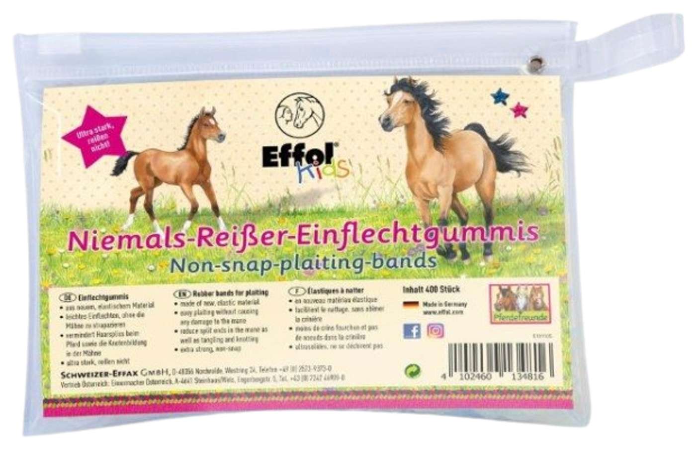 Effol Детские резинки-выпрямители 400 шт разноцветные