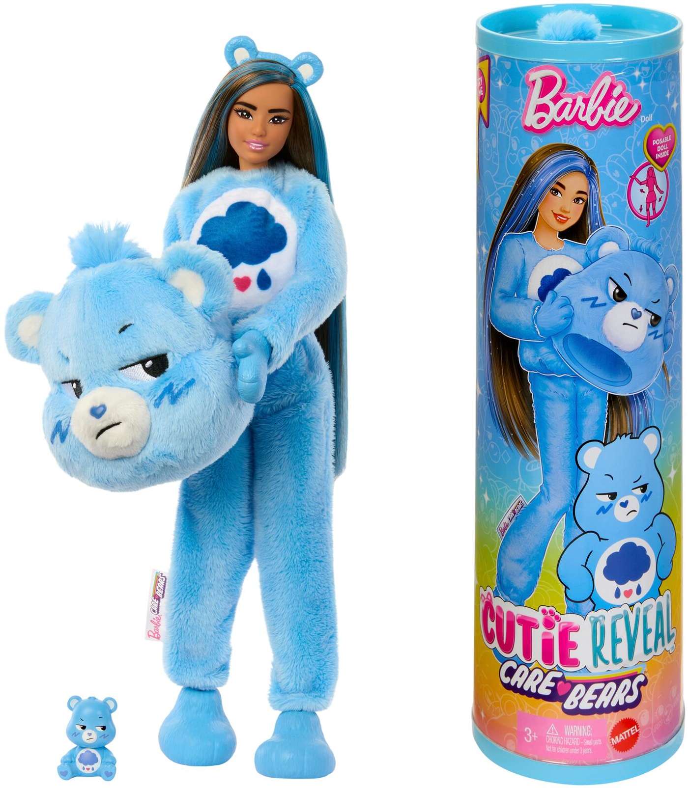 Модная кукла Barbie Cutie Reveal Care Bears синяя