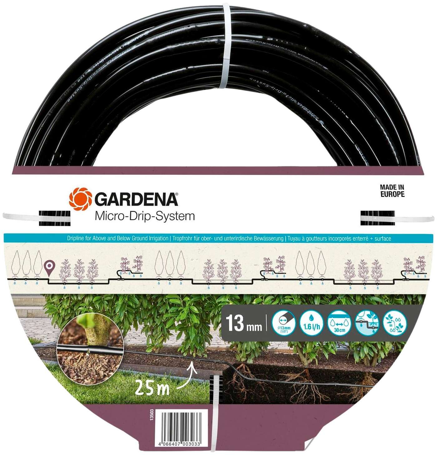 Комплект удлинителей Gardena Micro-Drip Dripline 25 м