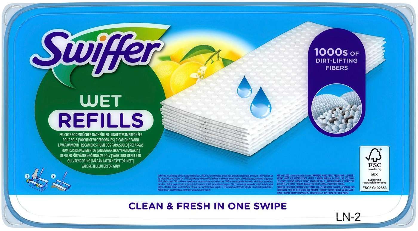 Swiffer Wet Duster для пола 10 шт Лимон
