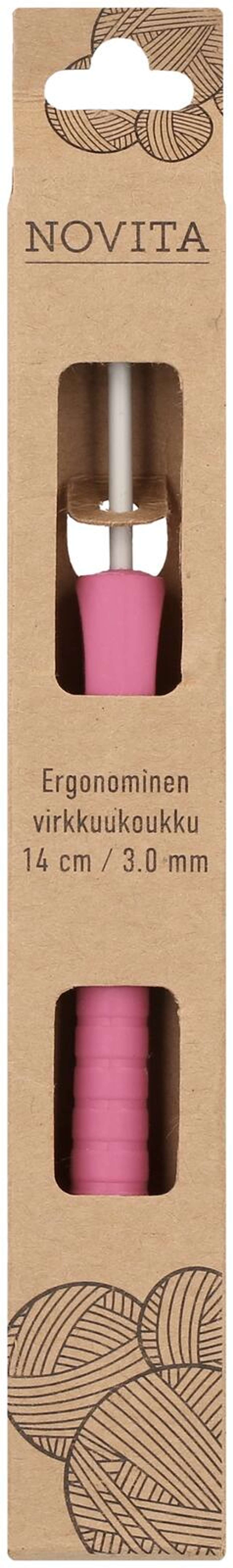 Крючок Novita Ergonomic 14 см 3 мм (цвет АЛЮМИНИЙ)