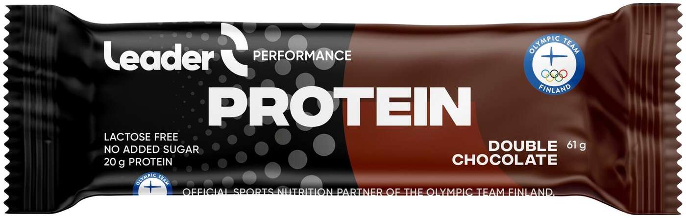 Протеиновый батончик Leader Performance Protein Double Chocolate со вкусом шоколада 61 г