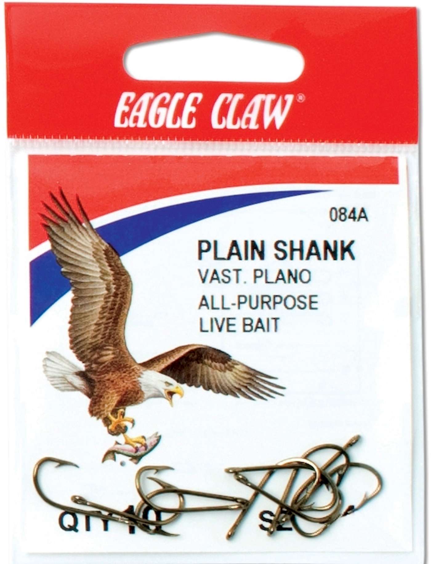 Крючок Eagle Claw 084A-8 10 шт / кор. (цвет БРОНЗА)