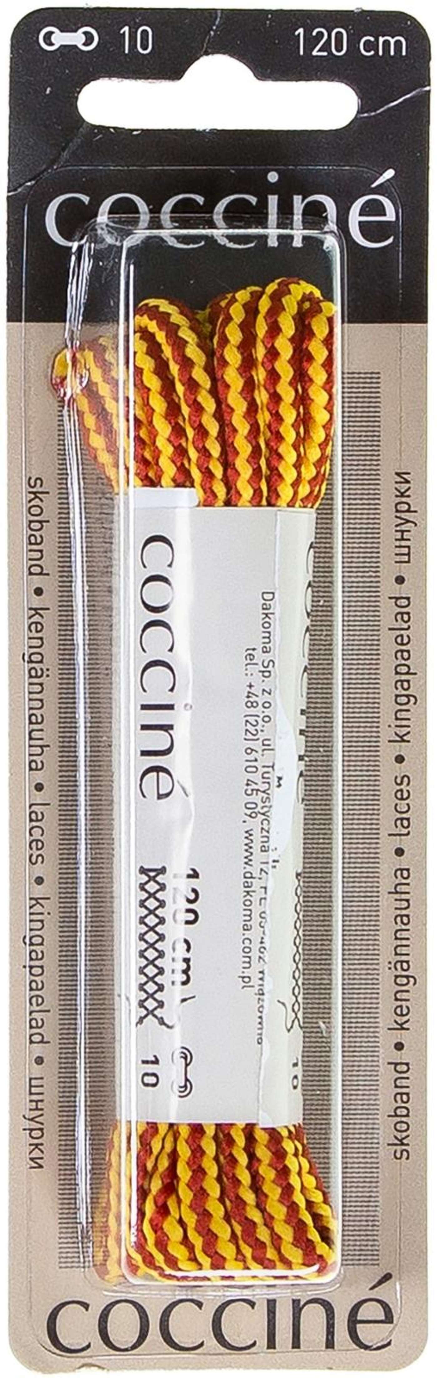 Шнурок Coccine 120 см, желтый / коричневый