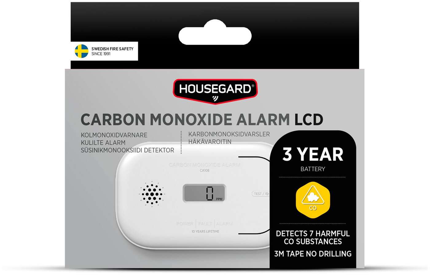 Сигнализатор угарного газа Housegard с дисплеем CA108 (цвет белый)
