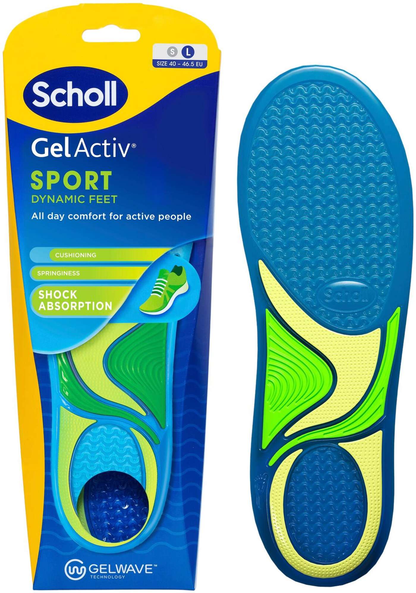 Стелька Scholl GelActiv Sport, большая.