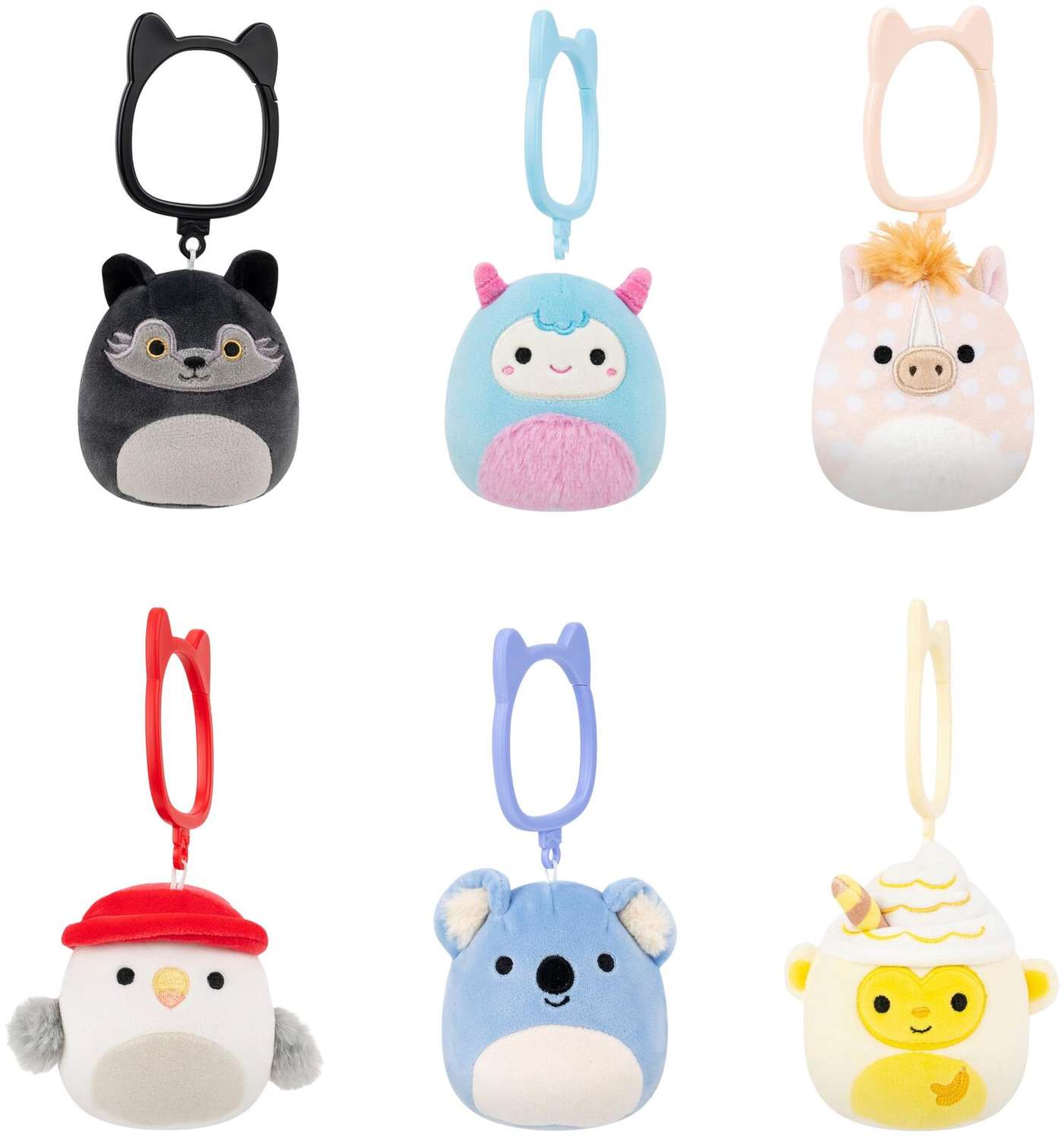 Squishmallows 9 см P24 клипса плюшевая