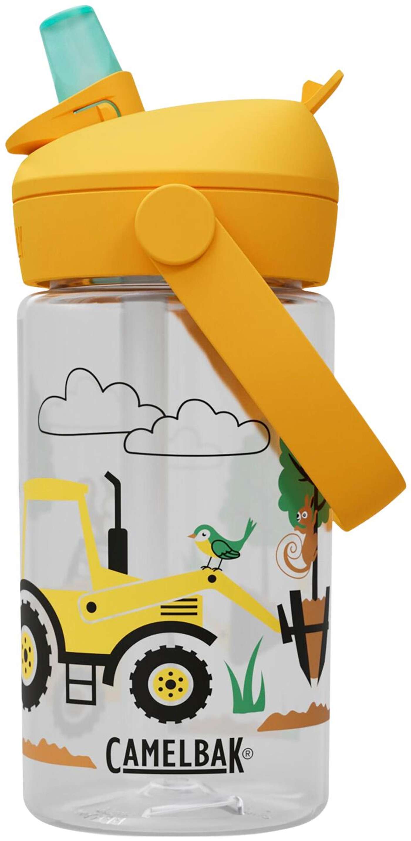 Бутылка для питья Camelbak с соломинкой Thrive Flip Straw Kids 0, 4 л Тракторы (цвет Тракторы и деревья)