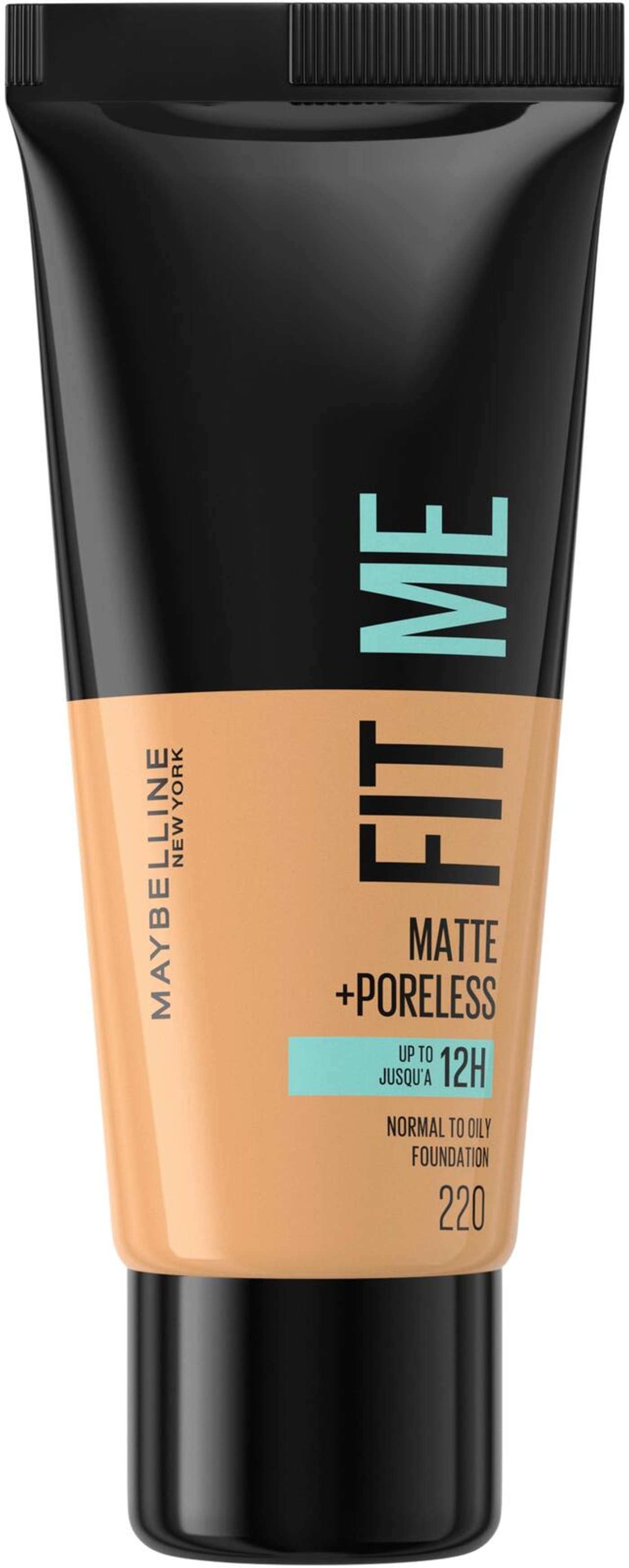 Maybelline New York Fit Me Matte + Poreless тональный крем 220 Natural Beige 30 мл (цвет Нейтральный Бежевый)