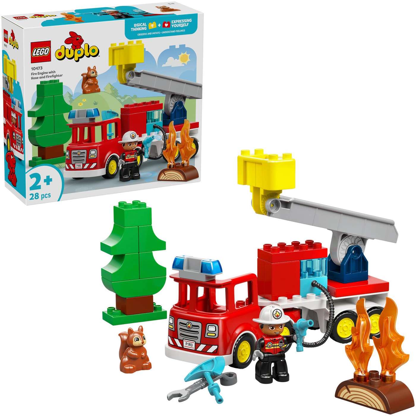 LEGO® DUPLO Town 10473 Пожарная машина, пожарный шланг и спасатель