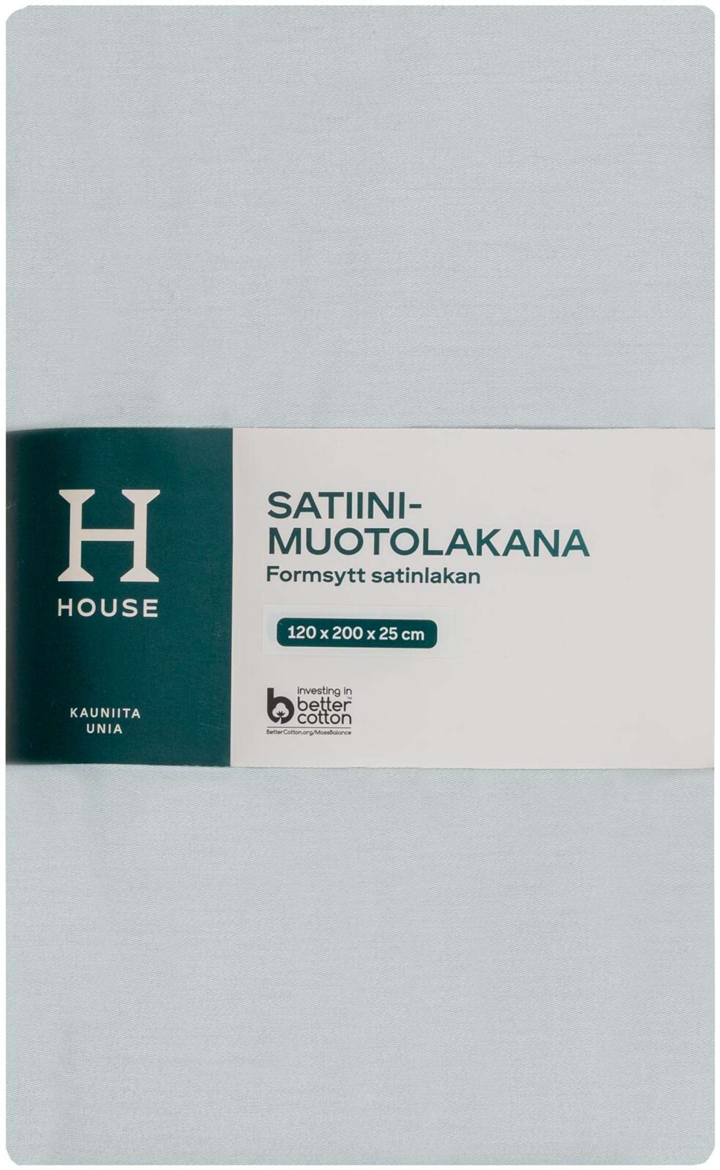 Простыня House сатин 120х200х25 см серый (цвет Серый)