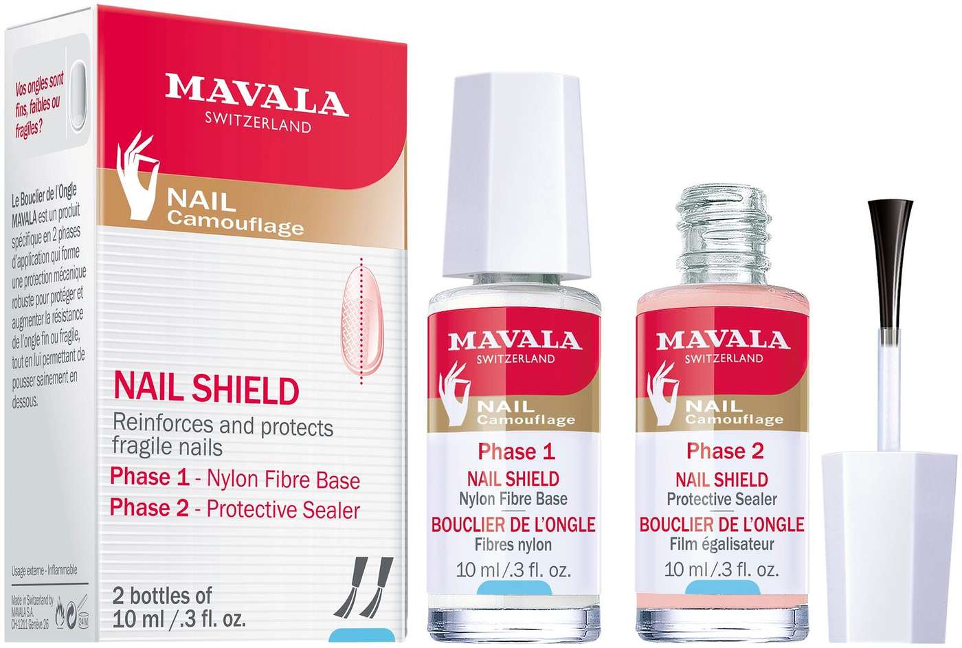Mavala 2x10ml Nail Shield средство для укрепления ногтей