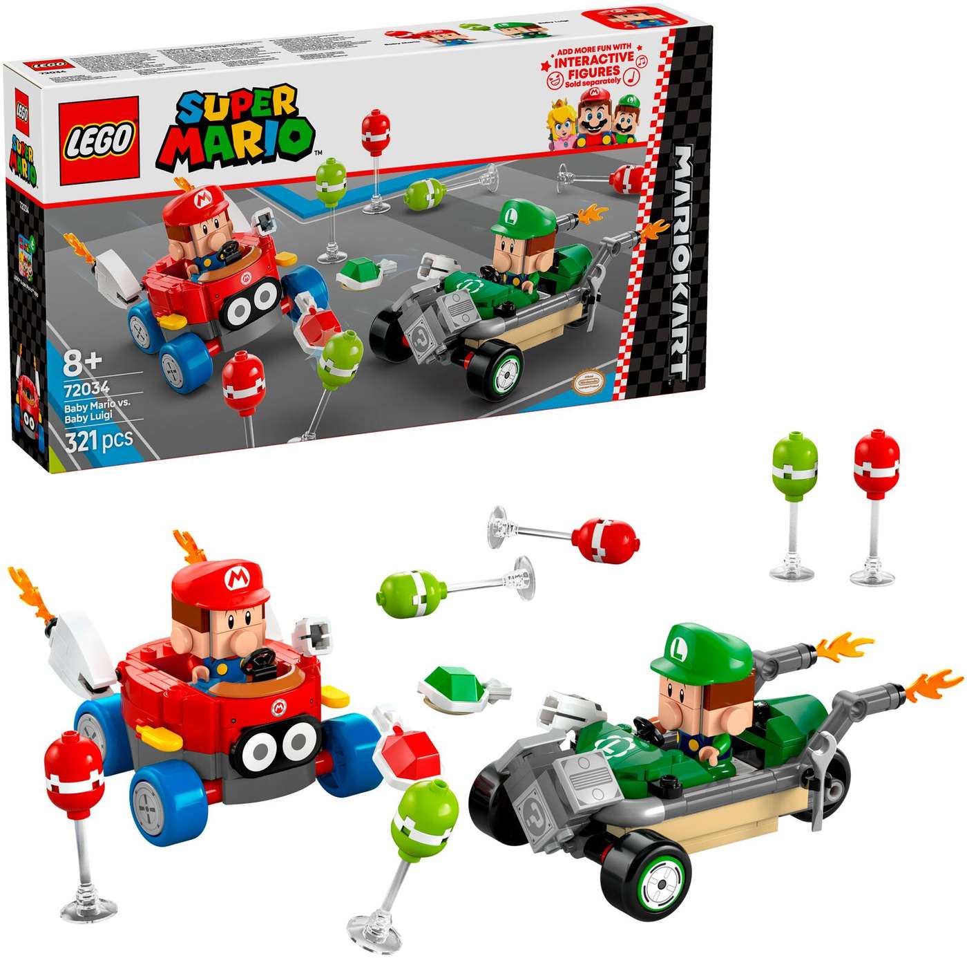 LEGO® Super Mario 72034 Mario Kart™ - Малыш Марио против Малыша Луиджи