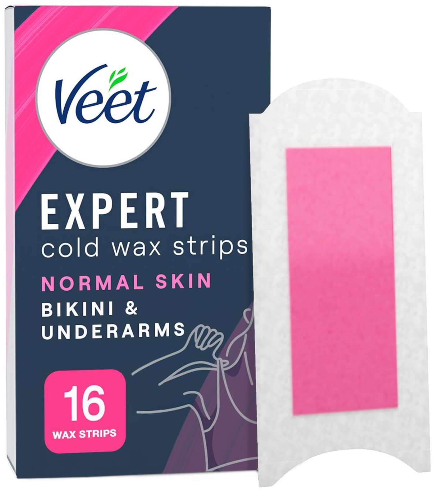 Veet Expert Полоски холодного воска Бикини и подмышки 16 шт.