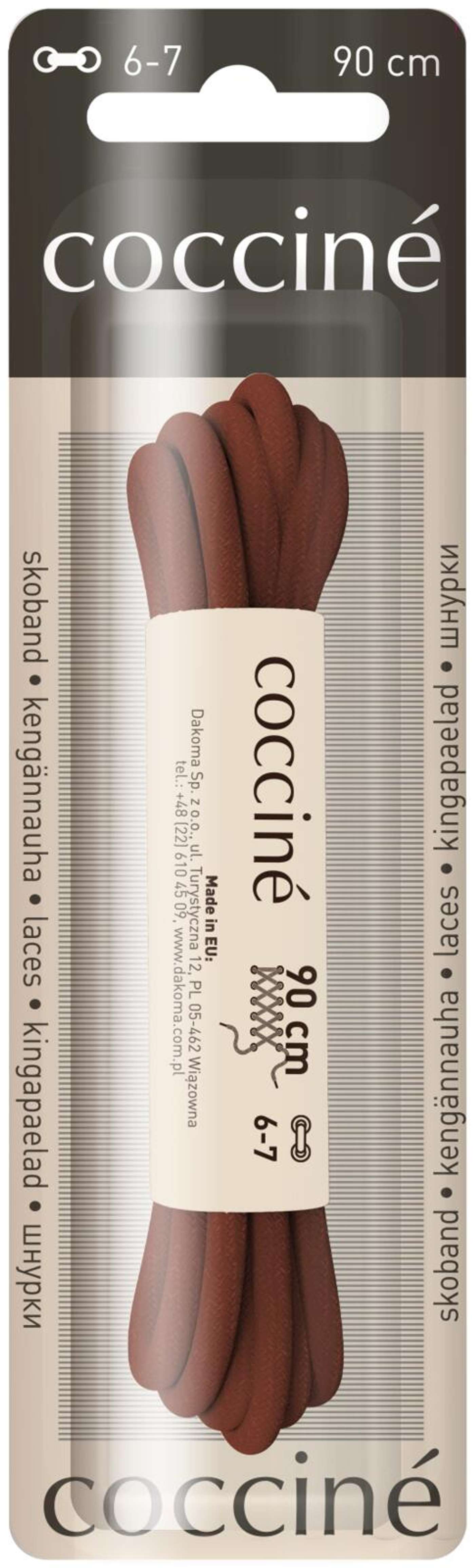 Шнурок Coccine 90 см, коричневый