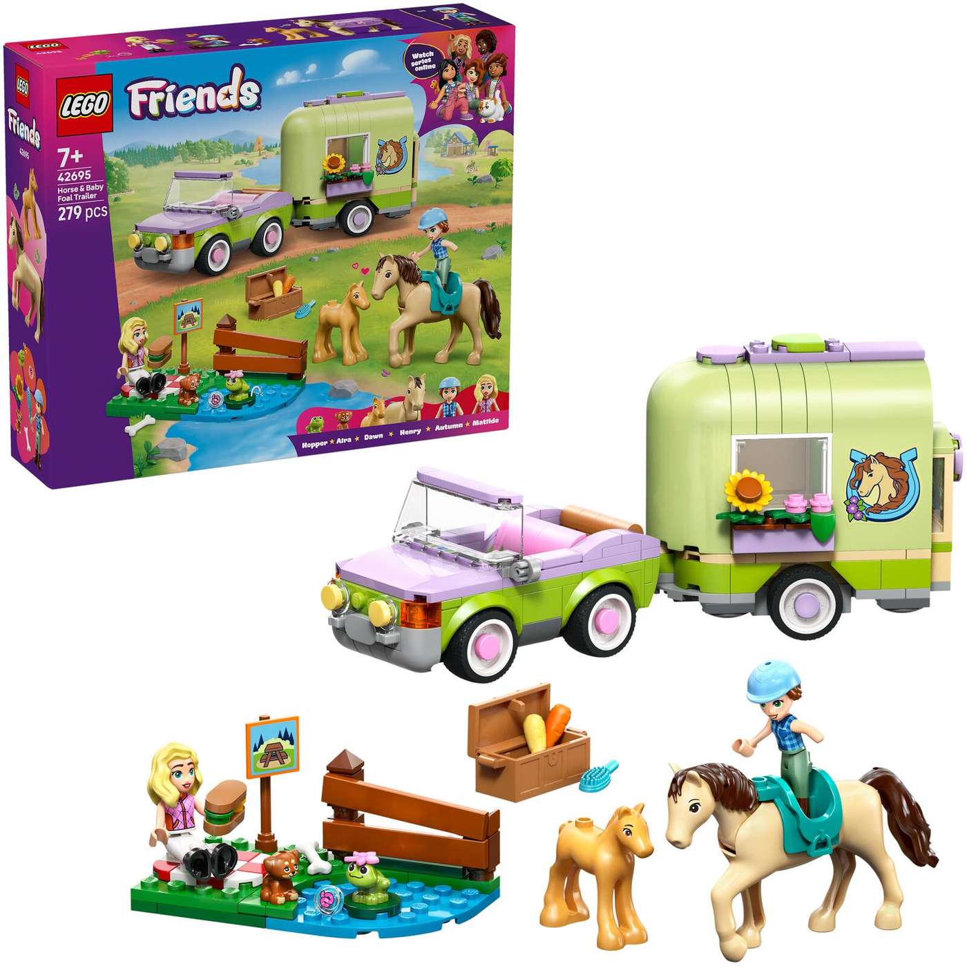 LEGO® LEGO Friends 42695 Повозка с лошадьми и жеребенками