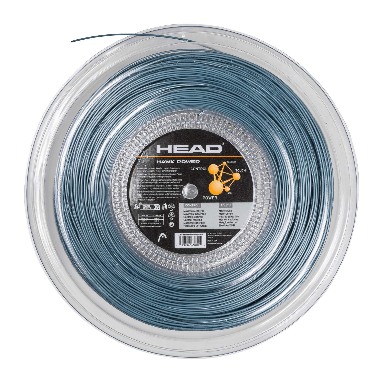 Head Hawk Power (катушка 200 м), струны для теннисных ракеток