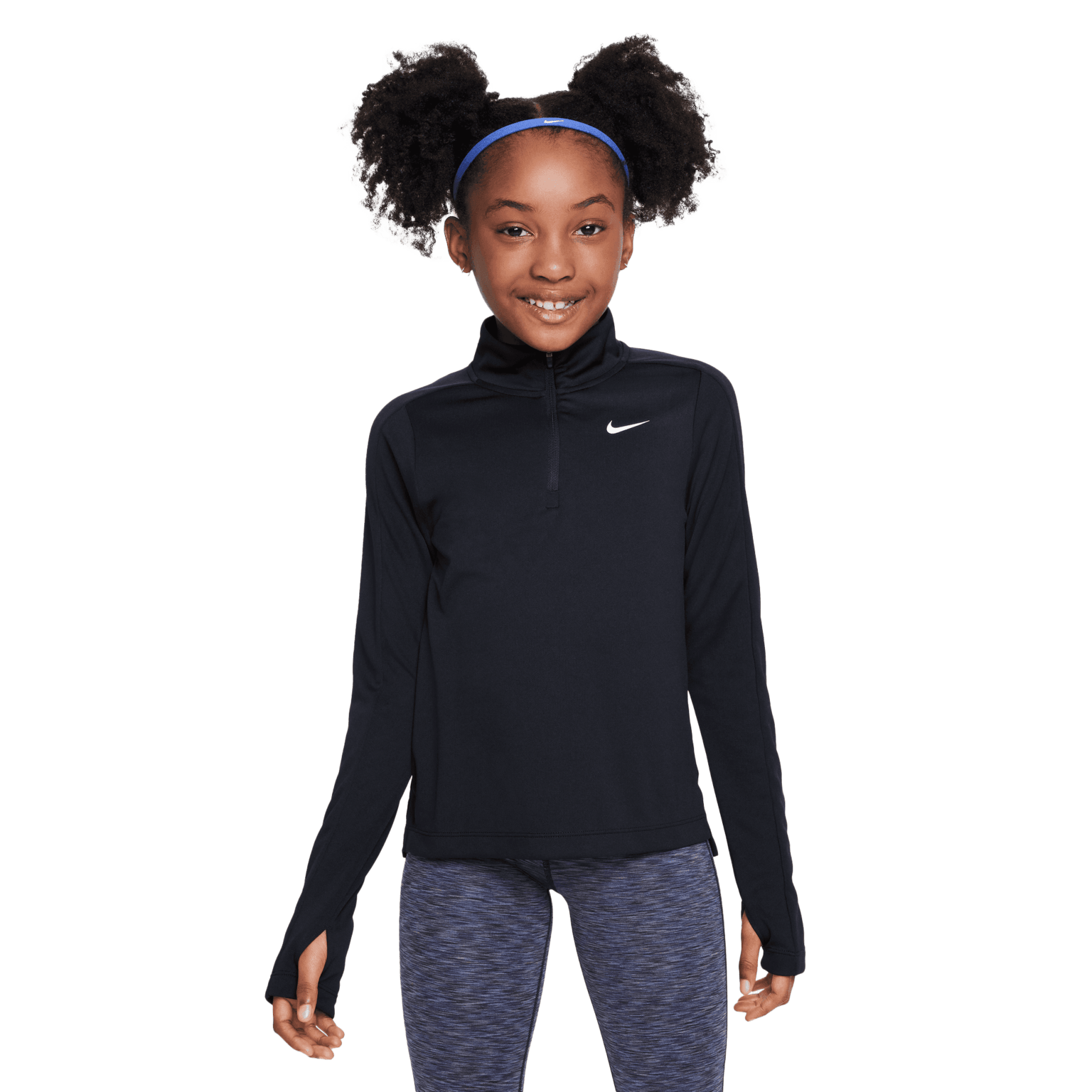 Nike Dri-FIT Long-Sleeve 1/4, молодежная тренировочная рубашка