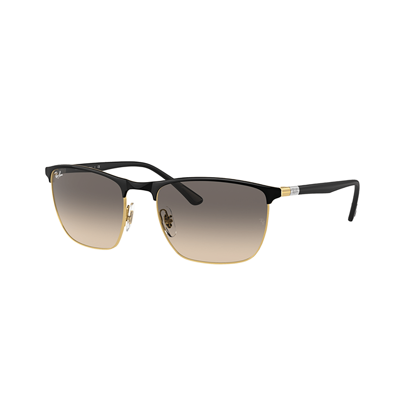 Солнцезащитные очки Ray-Ban 0RB3686 Черные/прозрачные линзы с градиентом серого цвета, солнцезащитные очки